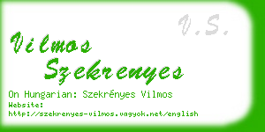 vilmos szekrenyes business card